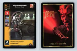 Destroyer Droid #90 Young Jedi Menace Of Darth Maul 1999 DS Common CCG Card - Image 1