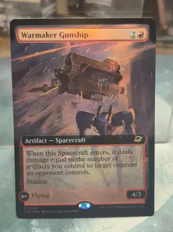 FOIL R 0339 Warmaker Gunship Frigate Rare EXTENDED ART Edge of Eternities MTG - Image 1