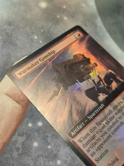FOIL R 0339 Warmaker Gunship Frigate Rare EXTENDED ART Edge of Eternities MTG - Image 2
