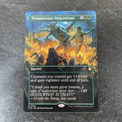 MTG - Preposterous Proportions (Borderless) 338 - Foundations NM - Image 1