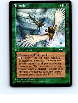 Tornado Green Rare Alliances MTG NP Near Mint or Better - Image 1