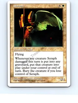 Seraph White Rare Fifth Edition MTG LP Exc+/NM - Image 1