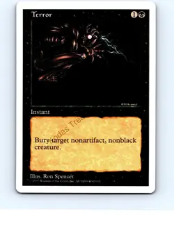 Terror [x2] Black Common Fifth Edition MTG NP Near Mint or Better - Image 1