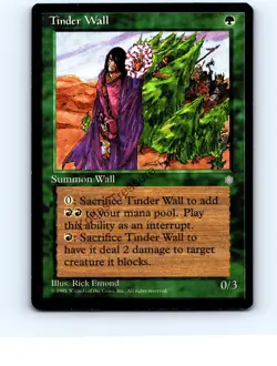 Tinder Wall [x2] #158 Green Common Ice Age MTG LP Exc+/NM - Image 1