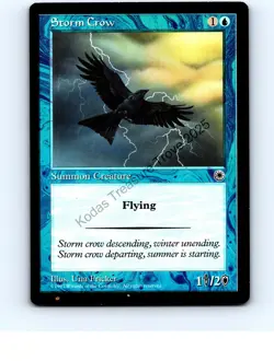 Storm Crow Blue Common Portal MTG LP VG+/Exc - Image 1