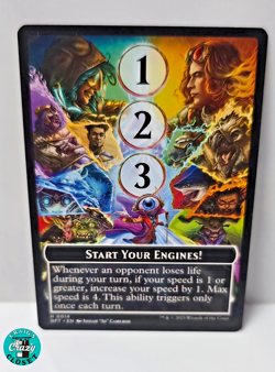 Start Your Engines! / Max Speed 14 MTG Doubled-Sided Token Aetherdrift New NM - Image 1