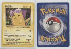 Pikachu (Red Cheeks) Shadowless Pokemon Base Set #58 1999 10cj - Image 3