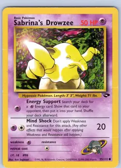 Pokemon TCG Sabrina's Drowzee Gym Challenge 95/132 Unlimited Common WOTC HP - Image 1
