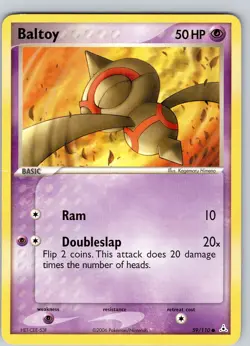 Pokemon TCG Baltoy EX Holon Phantoms 59/110 Regular Common Card Played MP-LP - Image 1