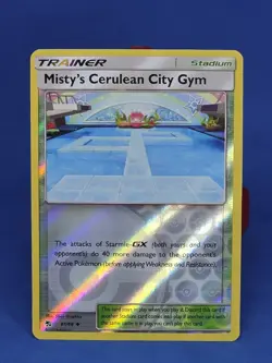 Mistys Cerulean City Gym Reverse Holo 61/68 Hidden Fates Pokemon Card 2019 - Image 1