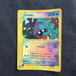 2002 E-Card Expedition Shellder Card 129/165 Reverse Holo - Image 1