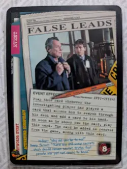 1997 X-Files CCG Truth Is Out There, False Leads, Trading Card ULTRA RARE UR - Image 1