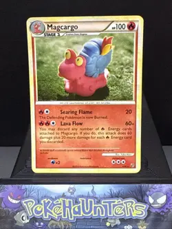 Pokemon Card Magcargo 6/90 HS Undaunted Holo Rare Yuka Morii Light Play - Image 1