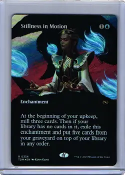 Stillness In Motion (Borderless) 0334 TDM Foil Rare Tarkir: Dragonstorm MTG - Image 1