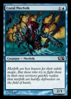 Coral Merfolk - Magic 2014 (M14) #49/249 MTG Magic The Gathering - Image 1