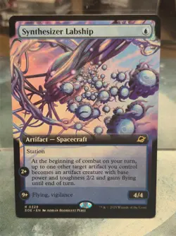 R 0329 Synthesizer Labship EXTENDED ART Rare Edge of Eternities MTG EOE Card - Image 1