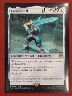 R 0257 Excalibur II NM FFIX Final Fantasy MTG Card FIN Artifact Equipment - Image 1
