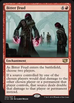 Bitter Feud - Medium Play MTG Commander 2014 Edition - Image 1