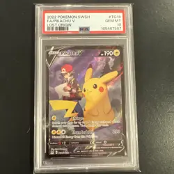 2022 POKEMON SWORD & SHIELD LOST ORIGIN #TG16 FULL ART/PIKACHU V PSA 10 - Image 1