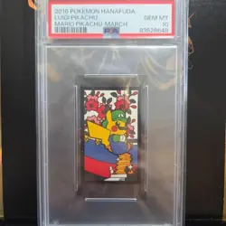PSA 10 Pokemon Hanafuda Card 2016 Luigi Pikachu Mario Pikachu March GEM MINT - Image 3