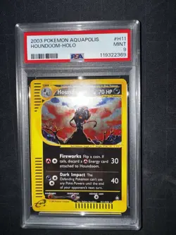 Pokemon Houndoom H11/H32 Aquapolis Holo ENG PSA 9 - No Charizard Crystal - Image 1