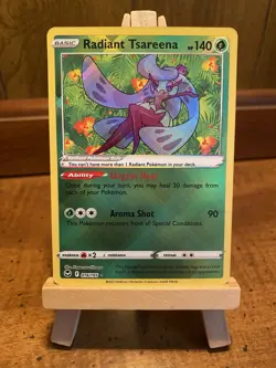 Radiant Tsareena 016/195 Holo Rare Silver Tempest Pokemon - Image 1