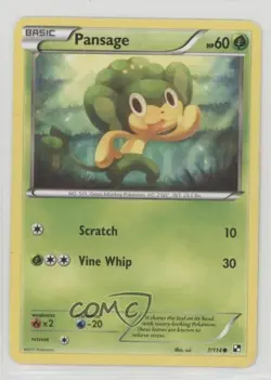 Pansage Pokemon Black & White Base Set #7 wq8 - Image 1