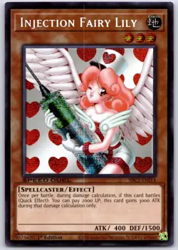 YUGIOH Injection Fairy Lily (PSR) SBC2-ENI14 1ST EDITION Near Mint - Image 1