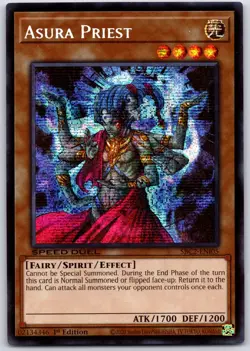 YUGIOH TCG ASURA PRIEST SBC2-EN105 PRISMATIC SECRET 1ST EDITION NM - Image 1