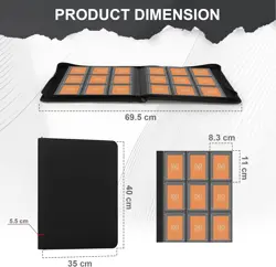 Binder,Trading Card Binder Storage Hold up 288Cards 9-Pocket Top Loader Binder.. - Image 2