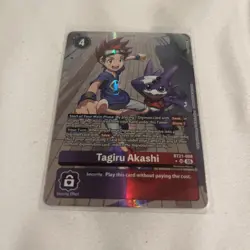 Tagiru Akashi Alt Art BT21-088 SR WORLD CONVERGENCE Digimon Card English NM - Image 1