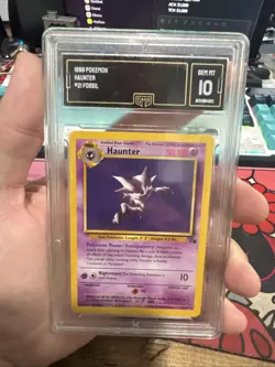 Pokemon Card Haunter 21/62 Fossil Regular Rare TCG NON HOLO Vintage Pyschic - Image 1