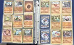 Pokemon Card Binder All Same Type Base+Holo PLUS 1/1 HAND DRAWN ARTWORK ON FRONT - Image 4