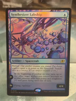 R 0081 Synthesizer Labship FOIL Rare Edge of Eternities MTG EOE Card Spacecraft - Image 1