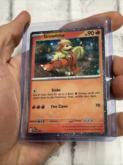Pokemon TCG Growlithe SVP Black Star Promo 24 Cosmo Holo NM/MT Card Nintendo - Image 1