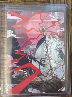 Summon: Esper Ramuh, Kaoru Hagiya - Magic: Final Fantasy MTG - Art Series 40/53 - Image 3