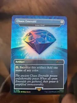 Chaos Emerald (7033) - Blue - Lotus Petal Foil - Sonic Secret Lair - Magic MTG - Image 1