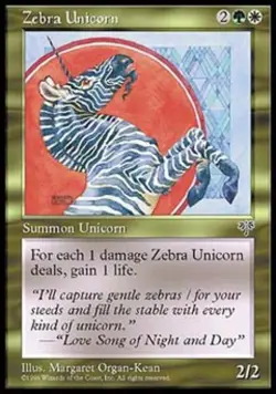 Zebra Unicorn - Light Play MTG Mirage - Image 1