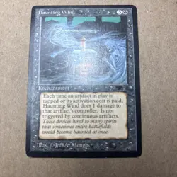 Magic The Gathering Antiquities HAUNTING WIND Black Rare Never Played MTG - Image 1