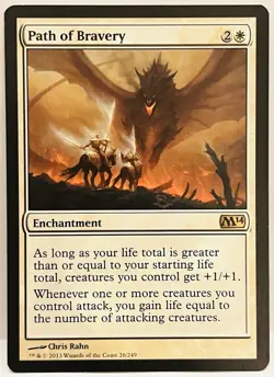 Path of Bravery -#26- MTG- Magic 2014-Regular-LP - Image 1