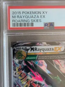 2015 M Rayquaza EX 76/108 Ultra Rare Pokemon XY Roaring Skies PSA 9 - Image 3