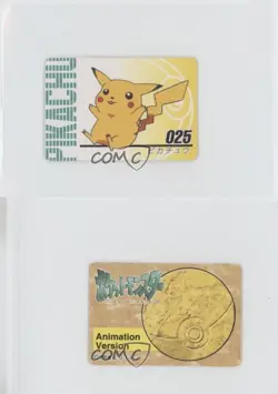 Pikachu Bandai Jumbo Carddass Pokemon Animation Version #025 1997 0cp0 - Image 3