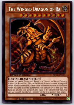 Yugioh! NM The Winged Dragon of Ra - SBC2-END01 - Prismatic Secret Rare - 1st Ed - Image 1