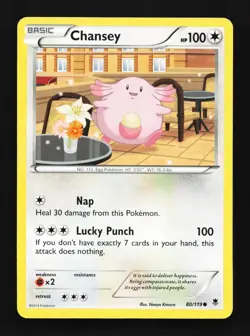 Chansey 80/119 NM Phantom Forces English Pokemon Card TCG - Image 1