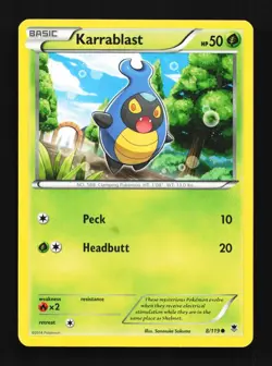 Karrablast 8/119 NM Phantom Forces English Pokemon Card TCG - Image 1