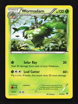 Wormadam 3/124 NM Fates Collide English Pokemon Card TCG - Image 1
