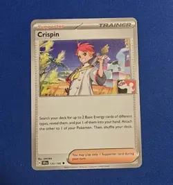 Crispin Pokemon Prize Pack Series 6 Promo Pokemon Card NM/LP Stamp - Image 1