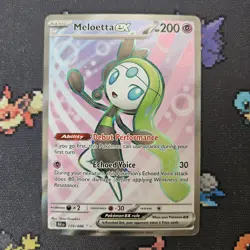 Meloetta ex - Full Art Ultra Rare - Black Bolt - 159/086 Pokemon Card NM - Image 1