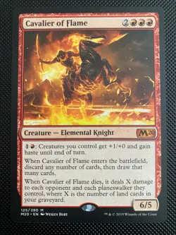Cavalier of Flame Magic the Gathering Card - Image 1