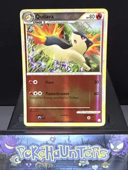 Pokemon Card Quilava 49/123 Heartgold & Soulsilver Reverse Holo Light Play - Image 1